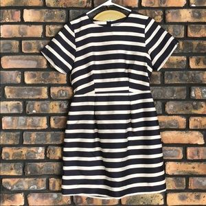 Cap sleeved striped mini dress